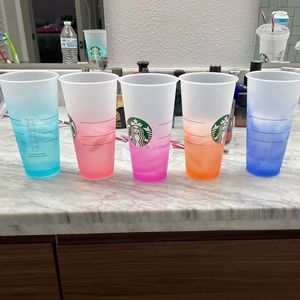 Starbucks Color Changing cups, set of 5